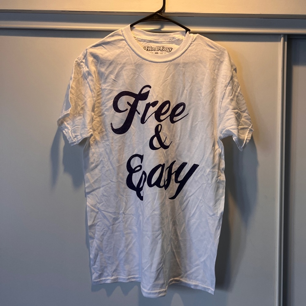 Free & Easy White Tee Shirt New Without Tags Medium
